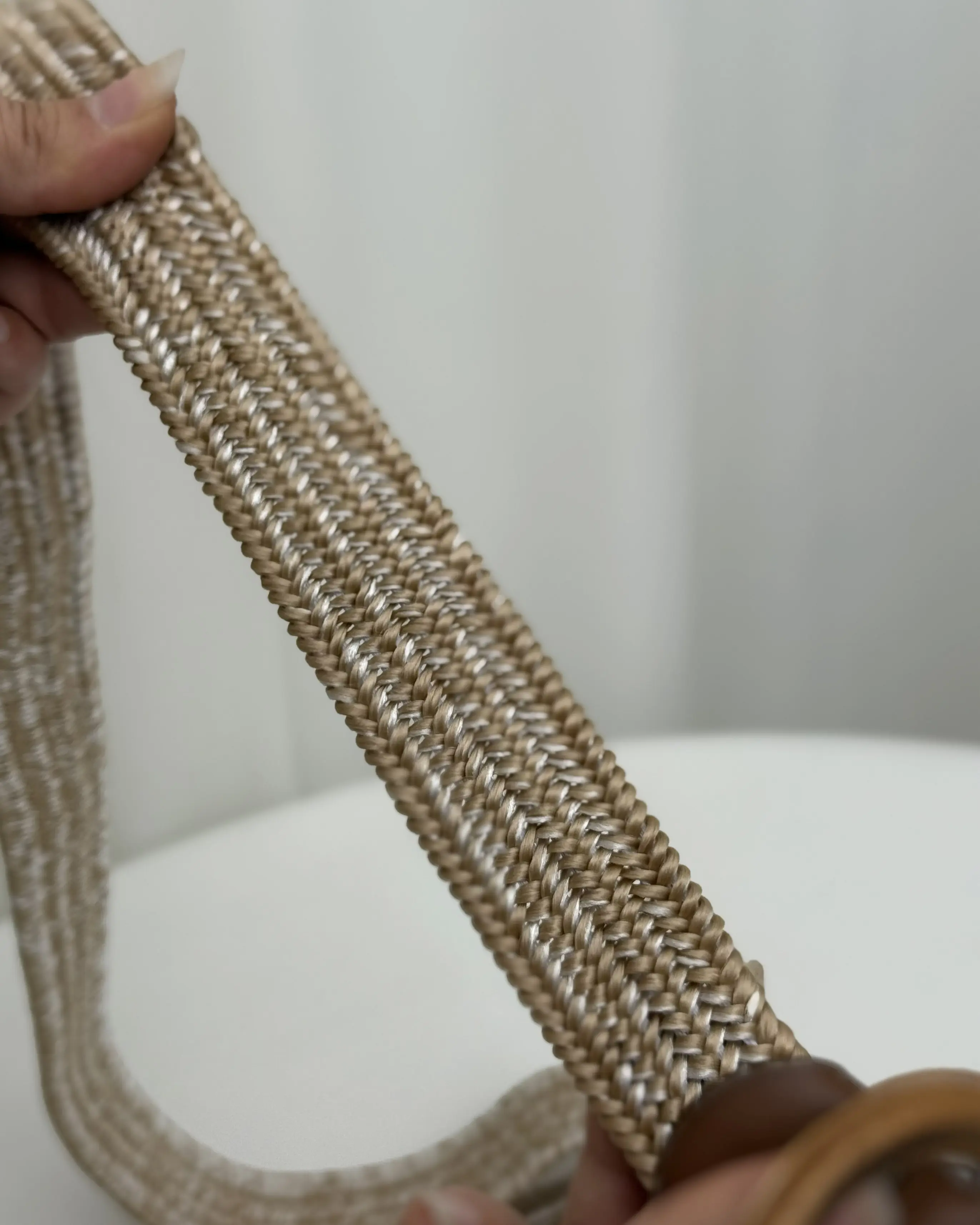 کمربند زنانه کشی سگک چوبی